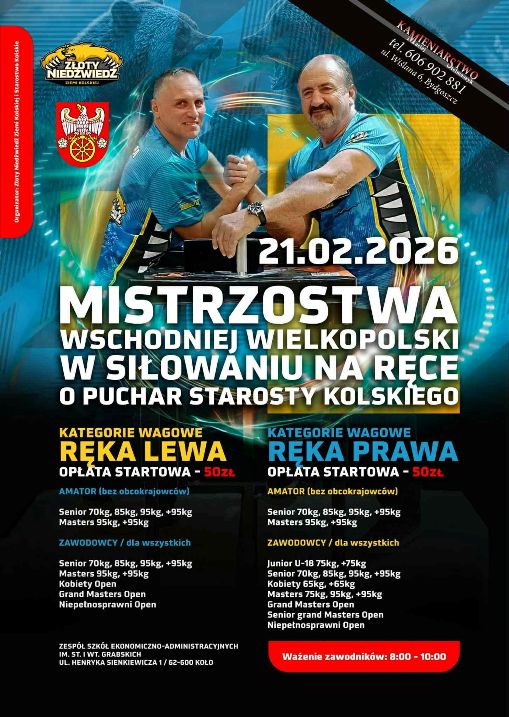 Mistrzostwa wschodniej Wielkopolski w siłowaniu na ręce