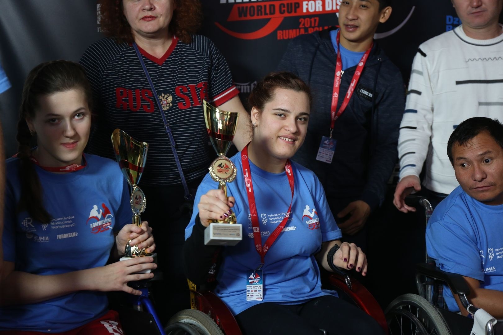 Anna Mazurenko With Competitors Disabled World Cup