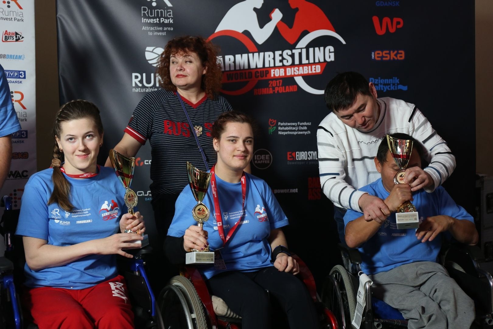 Anna Mazurenko With Competitors Disabled World Cup