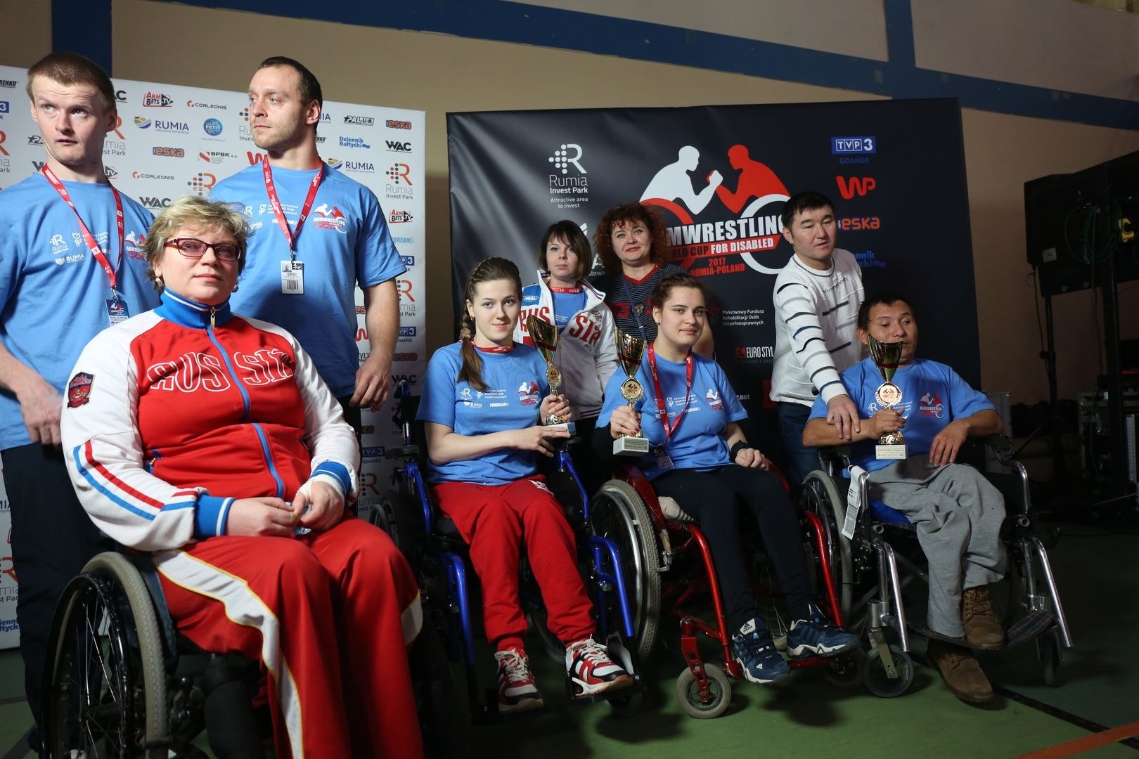 Anna Mazurenko With Competitors Disabled World Cup