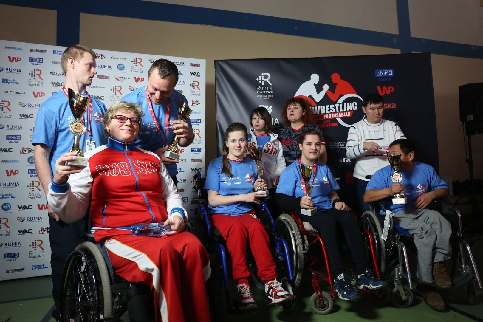Anna Mazurenko With Competitors Disabled World Cup