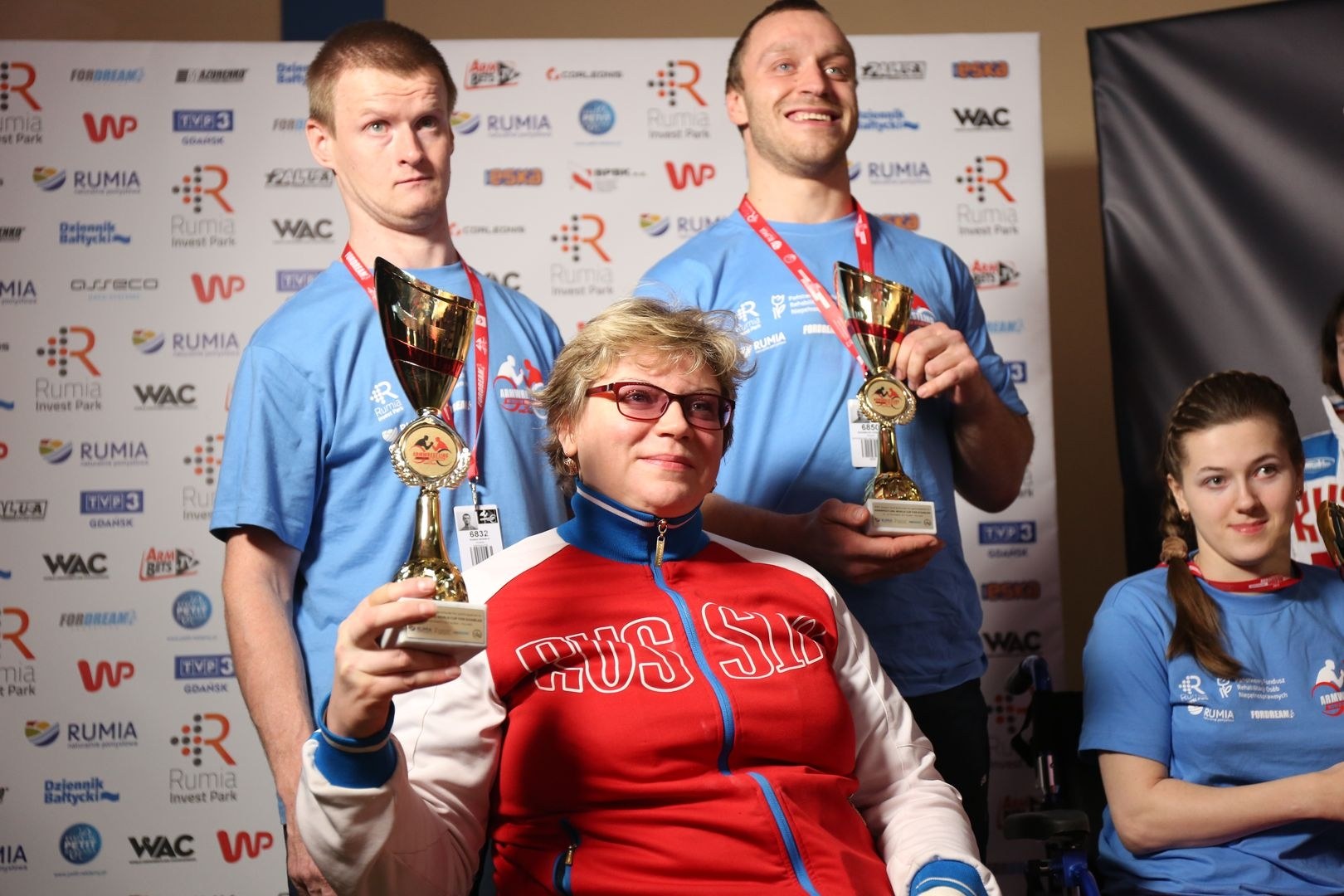 Anna Mazurenko With Competitors Disabled World Cup