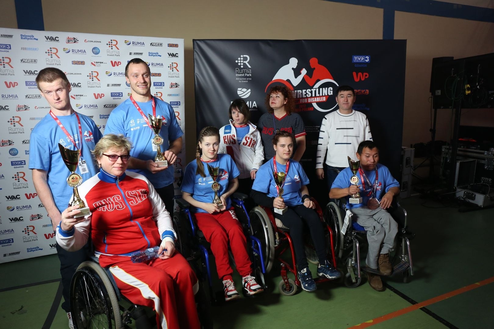 Anna Mazurenko With Competitors Disabled World Cup