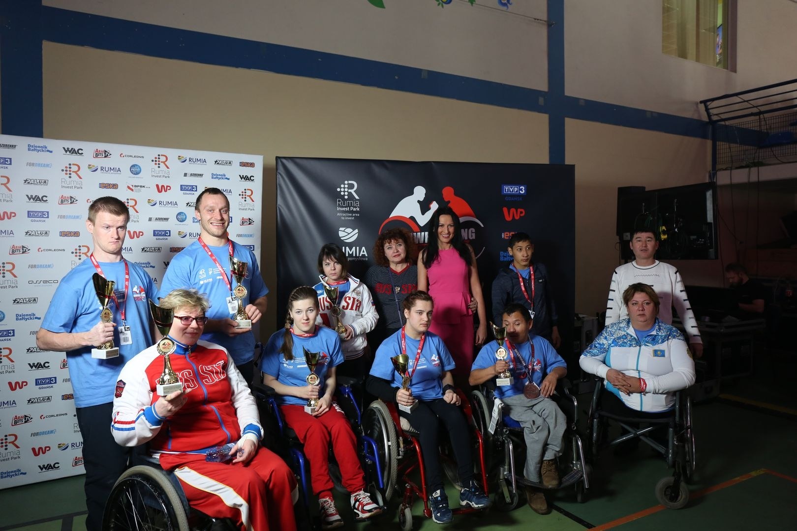 Anna Mazurenko With Competitors Disabled World Cup