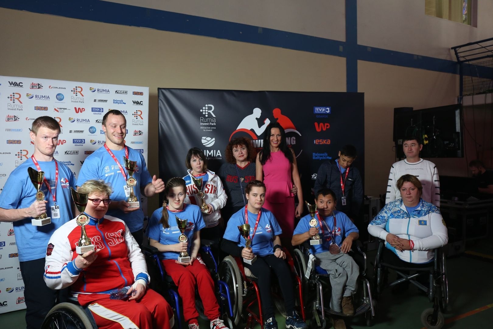 Anna Mazurenko With Competitors Disabled World Cup