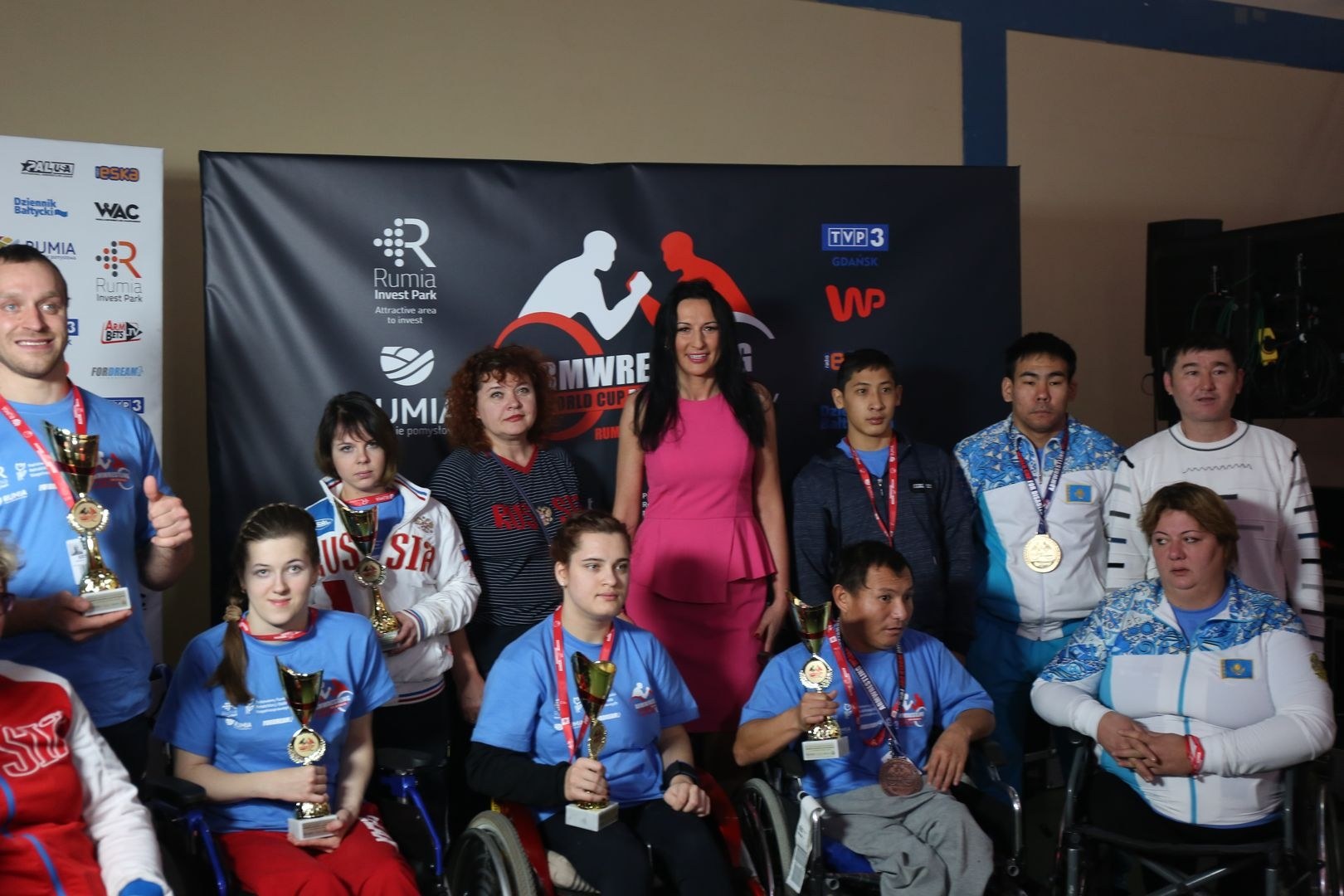 Anna Mazurenko With Competitors Disabled World Cup