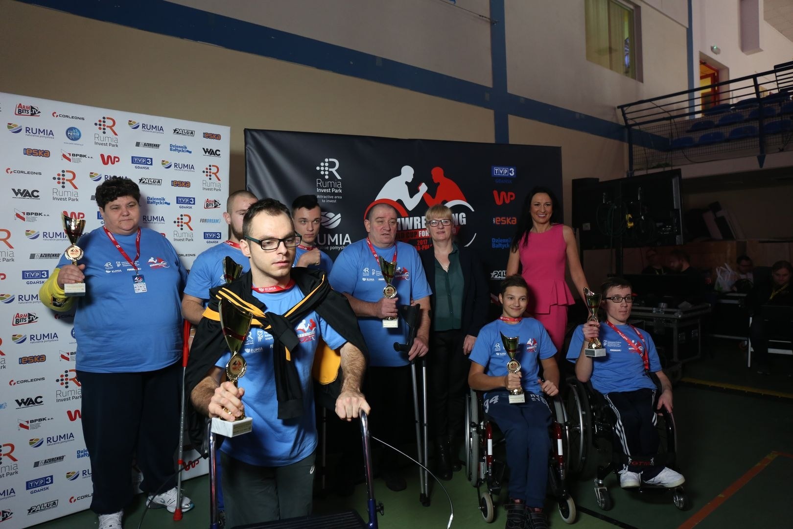 Anna Mazurenko With Competitors Disabled World Cup