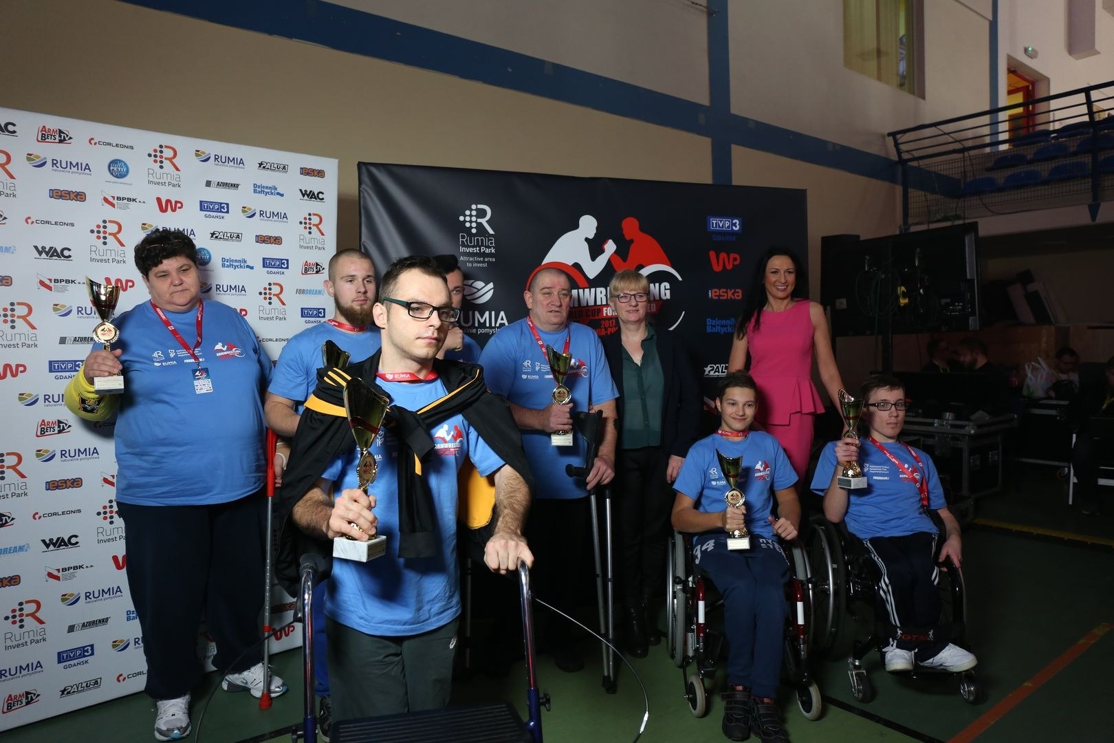 Anna Mazurenko With Competitors Disabled World Cup