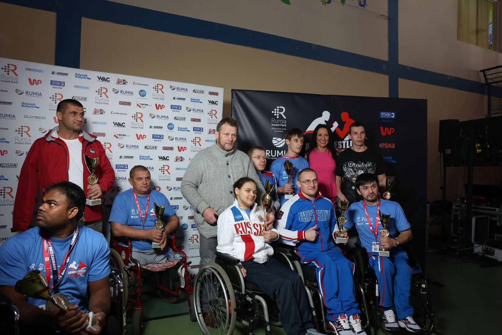 Anna Mazurenko With Competitors Disabled World Cup